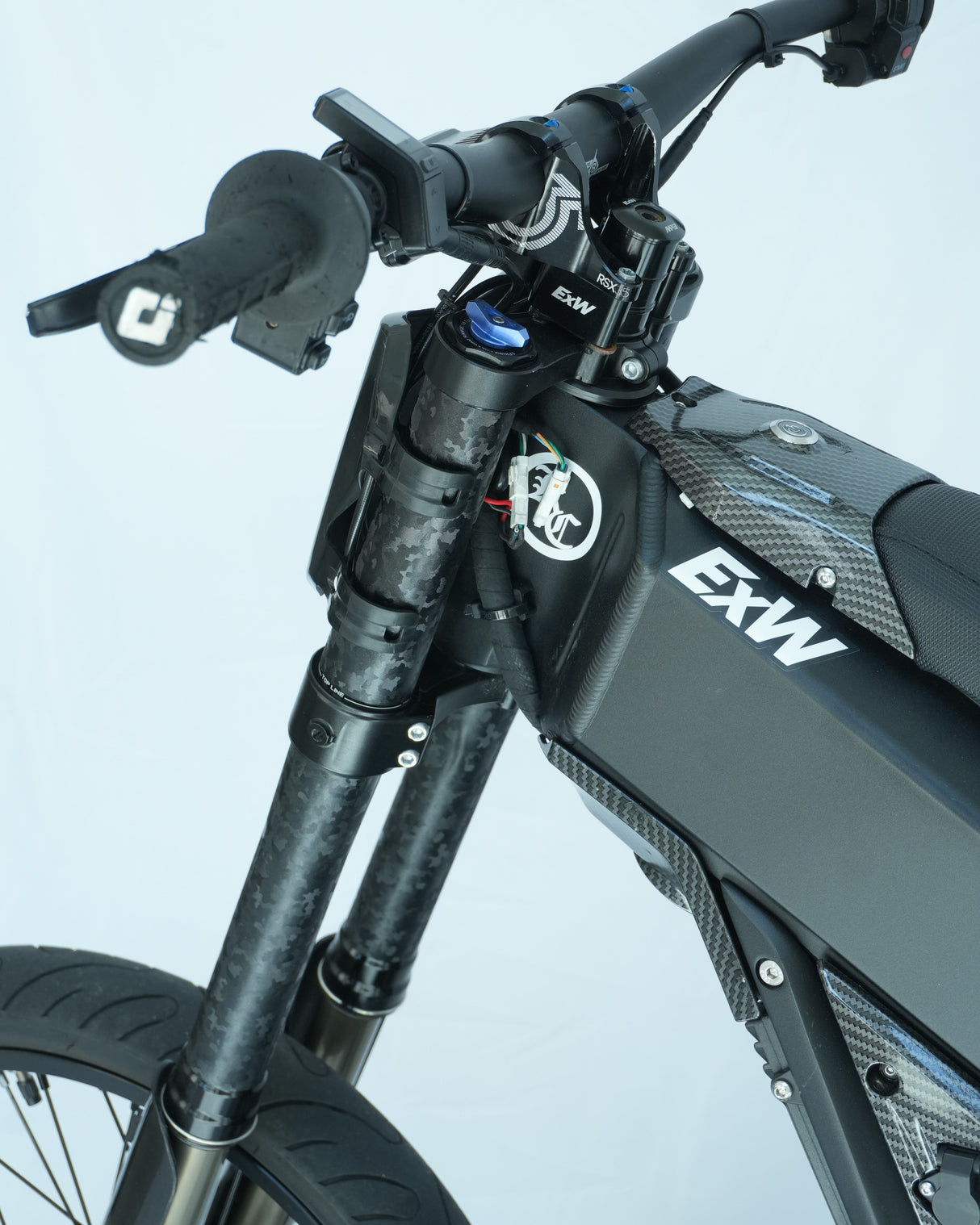forged carbon fork wrap on talaria x3 bike fits all emotos and ebikes