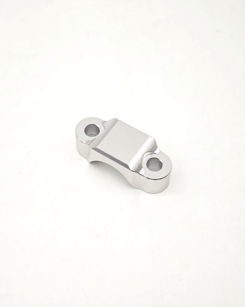 Silver Ultra Bee brake clamp, machined aluminum finish