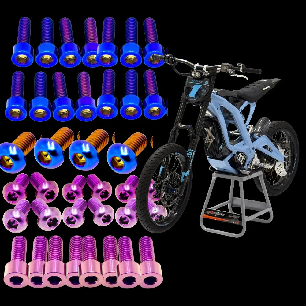 MxBolts Light Bee/Segway/Falcon/79Bike Titanium Bolt Kit — Full Upgrade Set