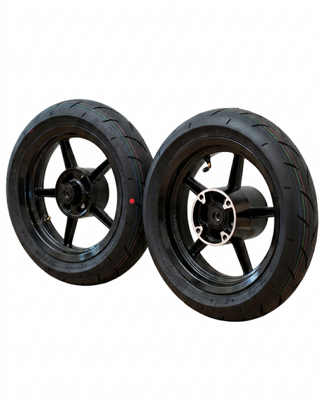 12-inch front mini e-moto supermoto wheel and street tire