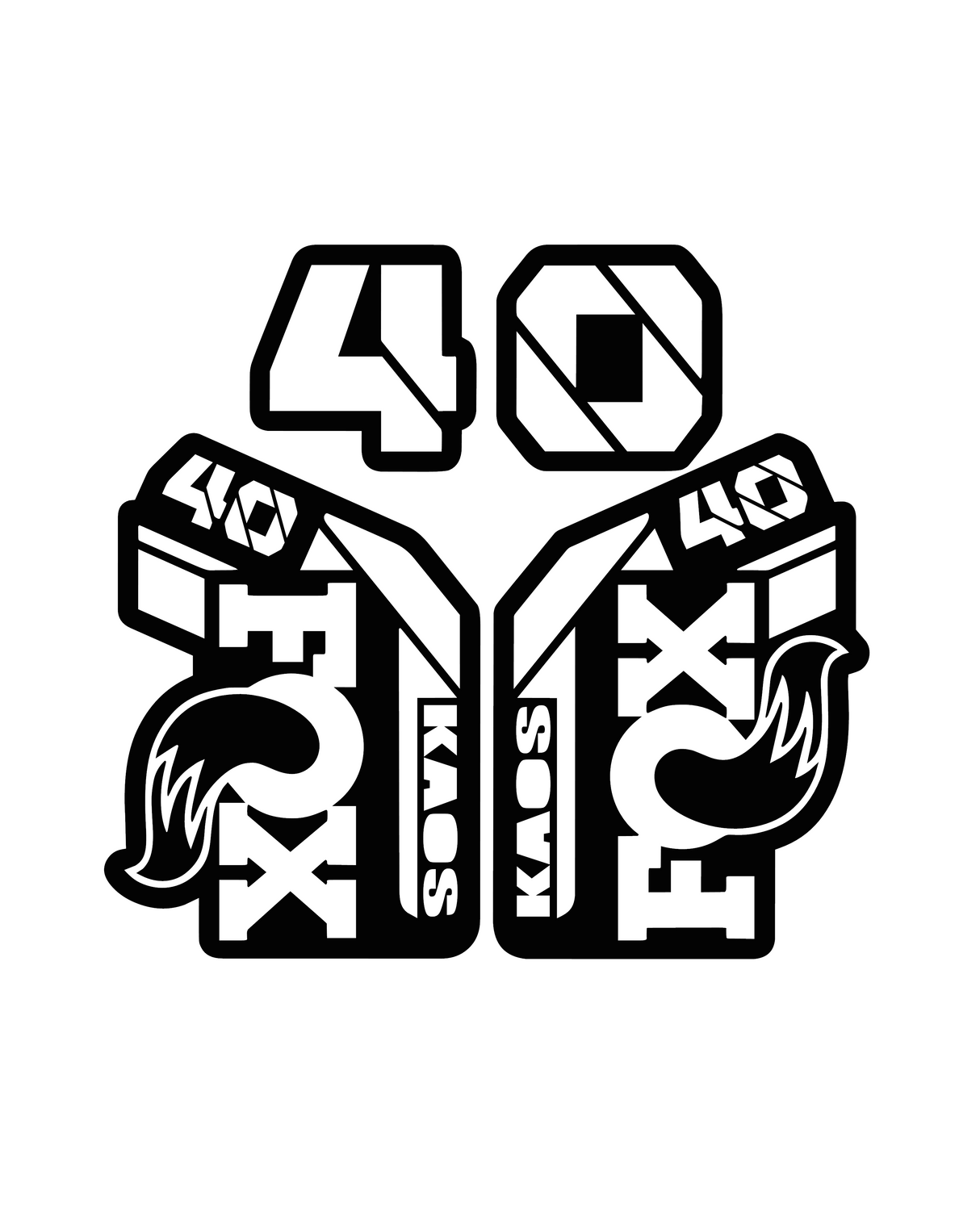 Fox 40 style Fork Decal