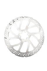 240mm brake rotor with slotted braking surface and six mounting holes