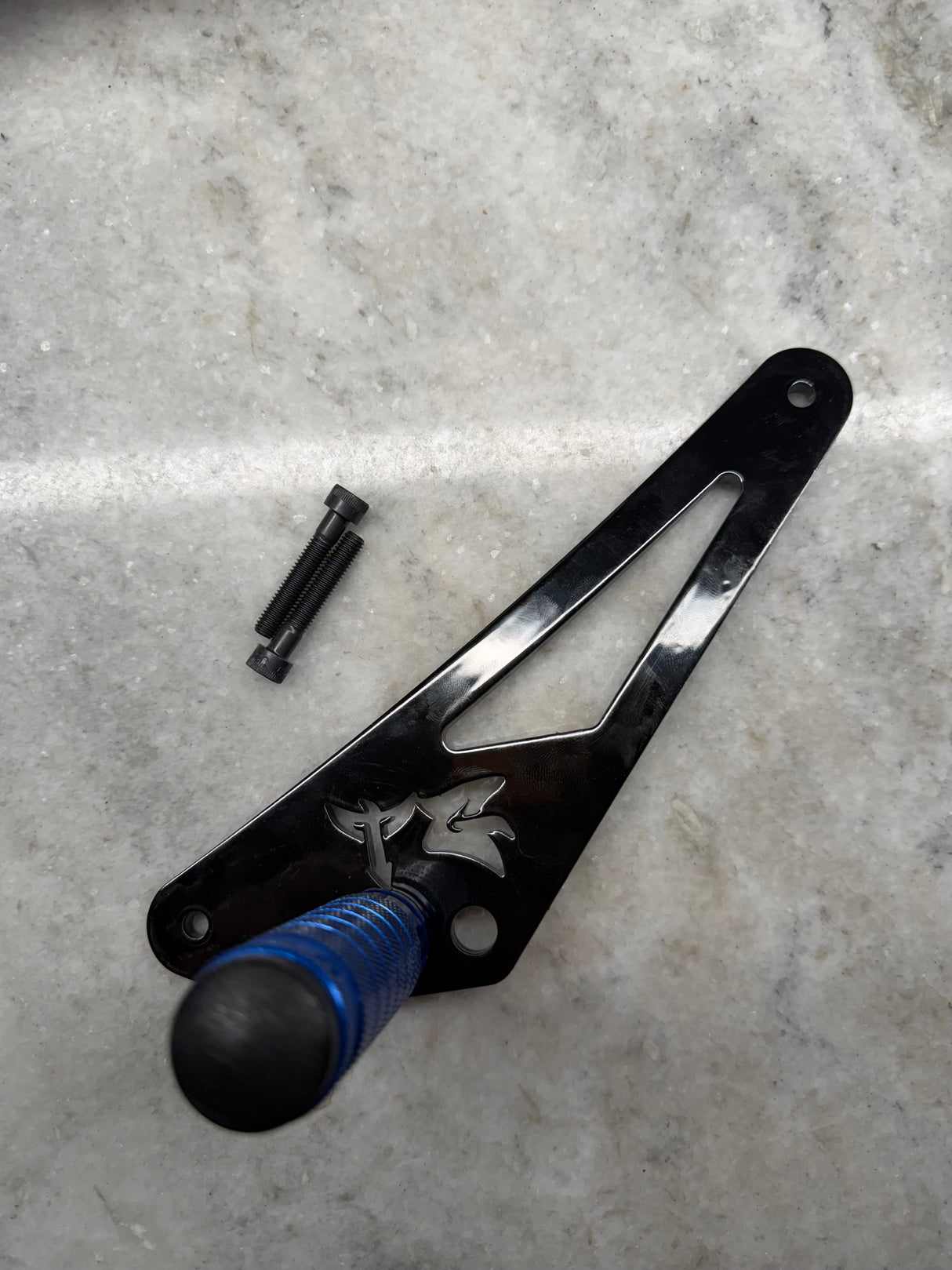 black ventus bike shiftlock and bracket