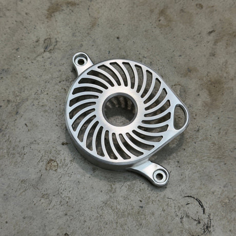 silver spiral style ultra bee motor belt cover
