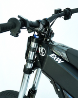 Silver chrome style fork suspension wraps installed on bike and forks