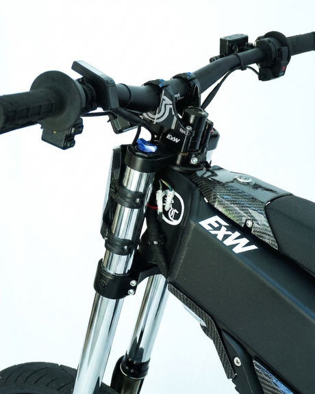 Silver chrome style fork suspension wraps installed on bike and forks