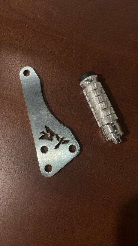 TG Racing chrome foot peg and bracket for Talaria XXX