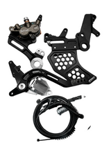 Surron Ultra Bee footbrake kit with OEM caliper, brake pedal, mounting components and brake line