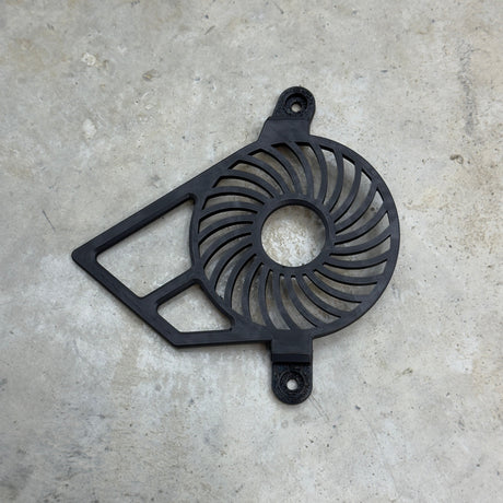 Spiral style black plastic talaria sting motor cover gearbox cover