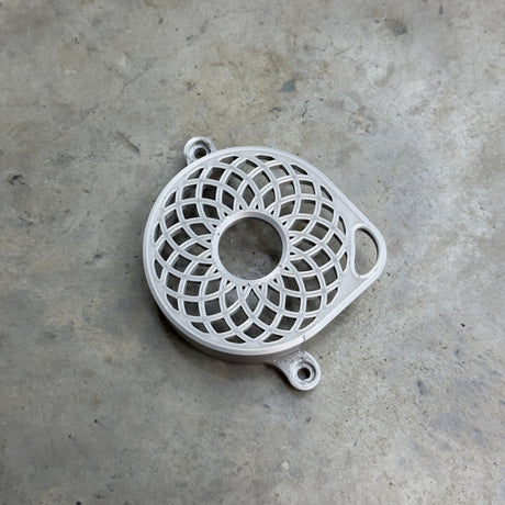 	Atom style Ultra Bee motor cover, silver 3D printed plastic