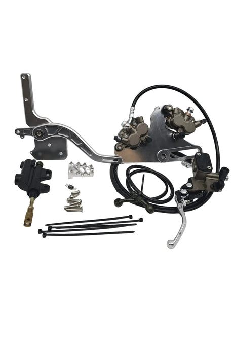 Tuttio Soleil 01 brake kit with hand lever, foot pedal, dual caliper mount and hardware
