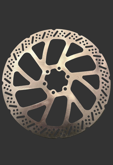 240mm brake rotor showing wave-shaped edge and mounting pattern