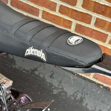 ventus bike seat cover all black on bike mounted and installed