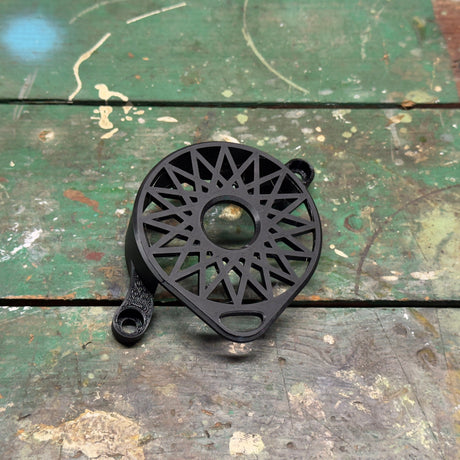 Star style Surron LBX motor cover, black lightweight plastic