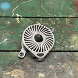 Spiral style Sur-Ron LBX motor cover, silver 3D printed