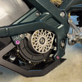 	Plastic motor cover installed on Sur-Ron LBX belt drive motor