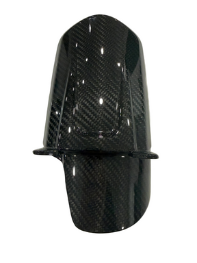 	Sur-Ron LBX carbon fiber front fender, gloss weave finish. Front view pic with white background