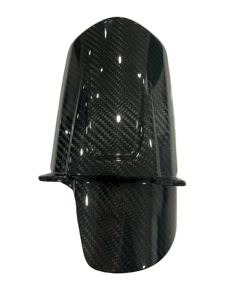 	Sur-Ron LBX carbon fiber front fender, gloss weave finish. Front view pic with white background