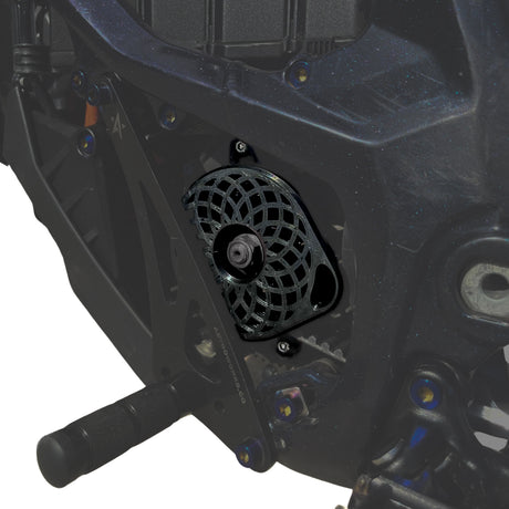 Sur-Ron Ultra Bee plastic motor cover, 3D printed in three styles