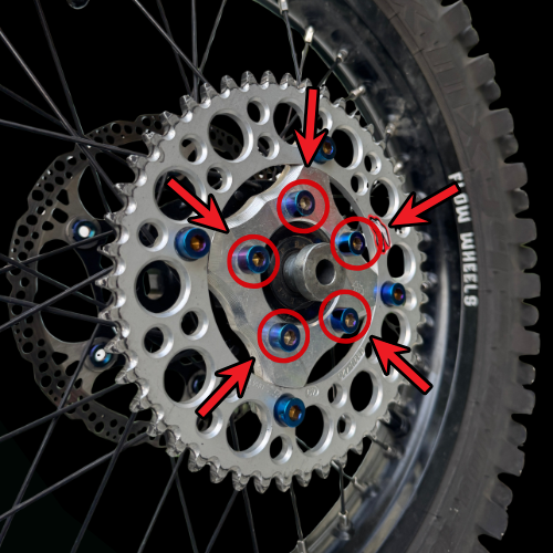 MxBolts Prickly Rental Sprocket Adapter Titanium Bolts (Set of 4)