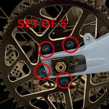 MxBolts Universal E-Moto Sprocket Titanium Bolts (Set of 5)