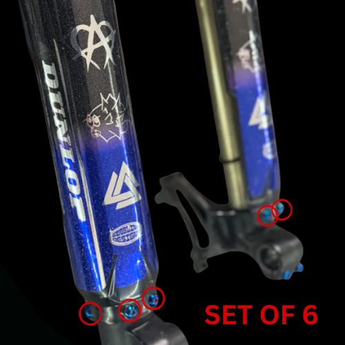 MxBolts E-Moto Fork Guard Titanium Bolts (Set of 6)