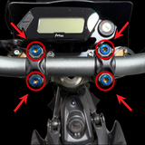 MxBolts Ultra Bee Handlebar Clamp / Mount Titanium Bolts (Set of 4)