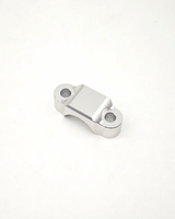 Silver Ultra Bee brake clamp, machined aluminum finish