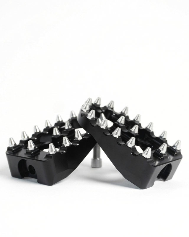 	MX style passenger pegs for Super73 and Macfox e-bikes, black anodized aluminum