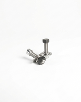 	Silver passenger foot pegs for e-bikes with peg mounts