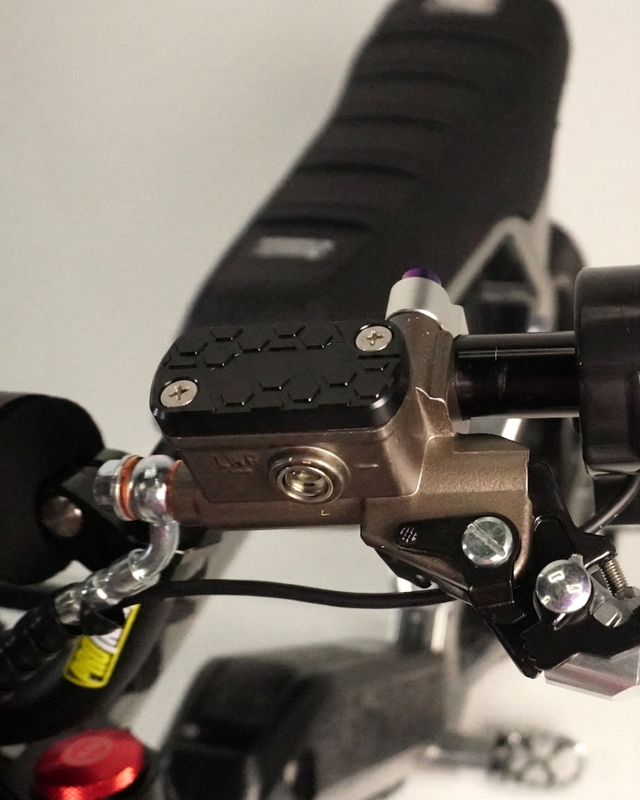 	Ultra Bee brake reservoir cap installed on bike