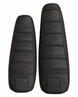 Shorter and extended Surron LBX seats shown side by side with aftermarket covers