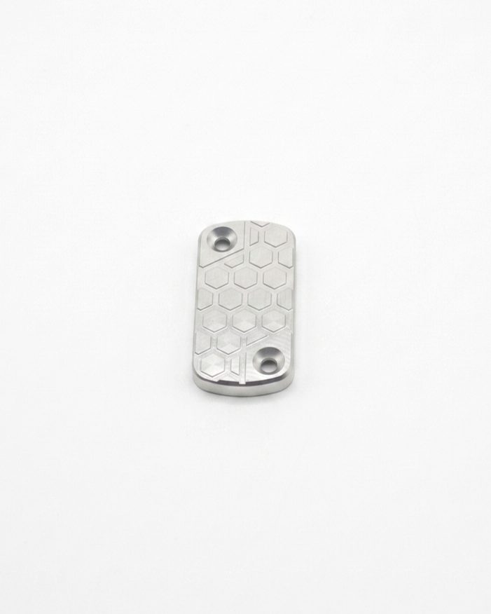 Silver chrome Ultra Bee reservoir cap, machined aluminum finish