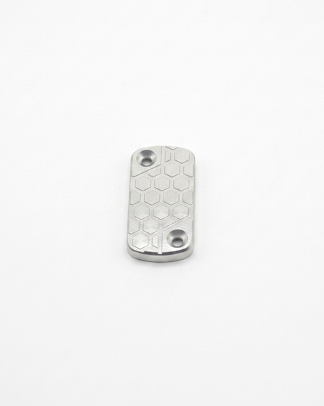 Silver chrome Ultra Bee reservoir cap, machined aluminum finish