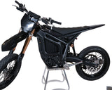 Talaria Komodo with 17-inch supermoto wheels installed for street riding