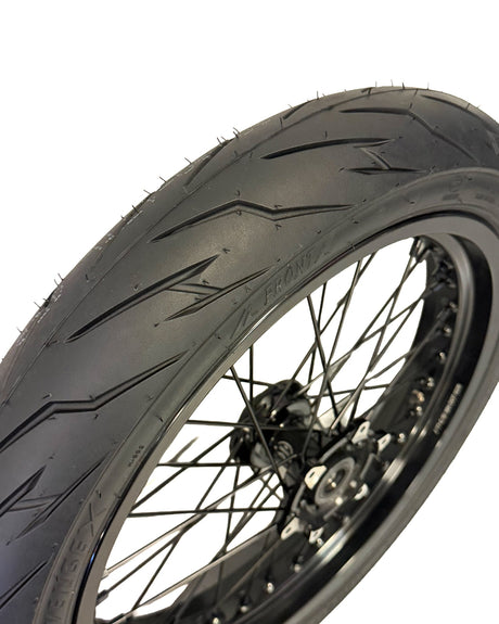 Talaria Komodo 17 x 2.5 front supermoto wheel and tire
