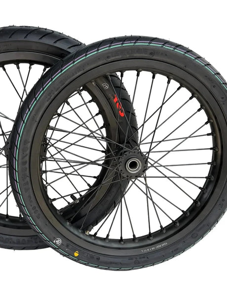 Black 17-inch supermoto wheelset for Talaria MX3, MX4 and XXX